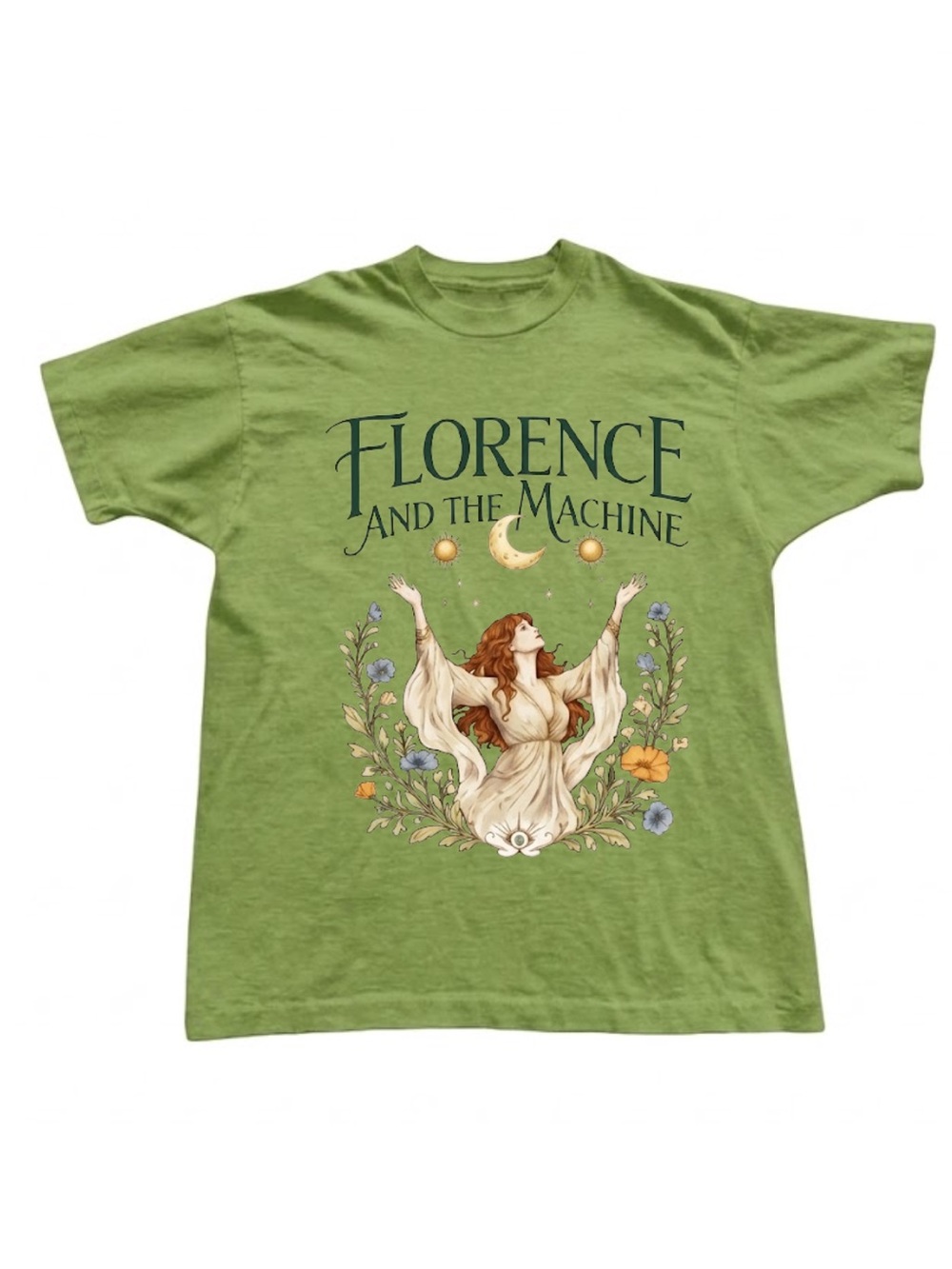 Gildan Florence and The Machine Green Graphic Tee